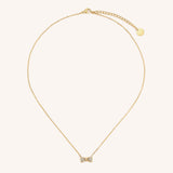 Dainty Crystal Bow Necklace