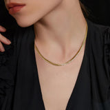 Mixed Metal Multi-Layered Necklace