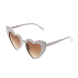 Beige Heart Sunglasses