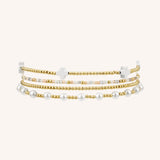 Rachel Mixed Pearl and Gold Beads Stacking Set