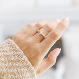 Knotted Moissanite Pavé Gold Vermeil Ring