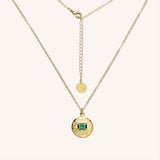 Emerald Sun Pendant Necklace