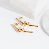 Stacy Knotted Gold Earrings