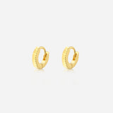 Mariam Textured Gold Huggie Earrings